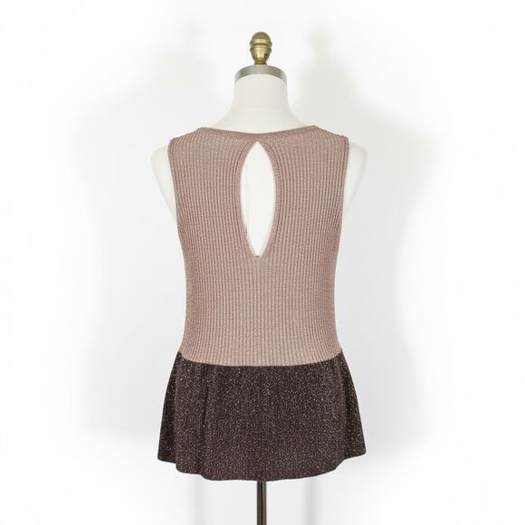 Anthropologie's Moth Metallic Peplum Tank - Picture 4 of 7